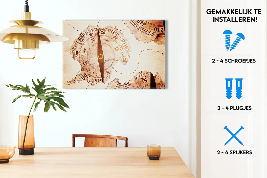 Metalen magneetbord kleurrijke wereldkaart – leerzaam decor voor kinderkamer