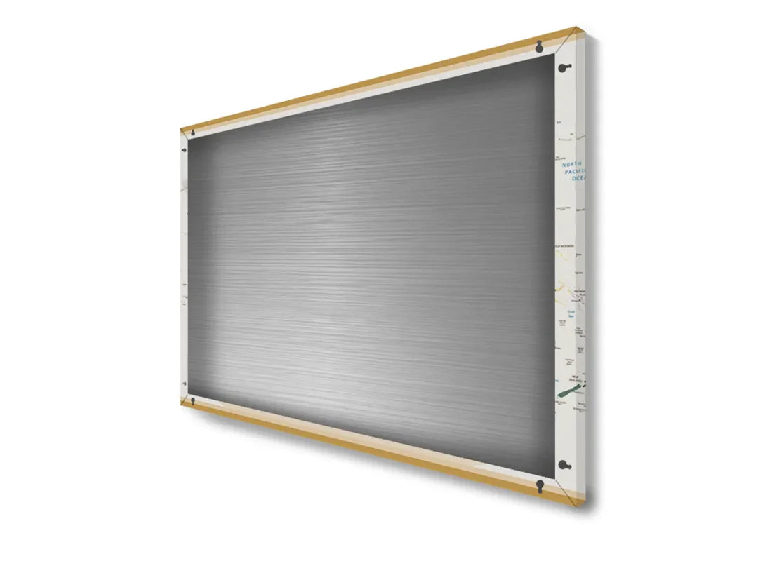 Wereldkaart Magneetbord - Decoratief Aluminium Paneel – droog uitwisbaar & magnetisch