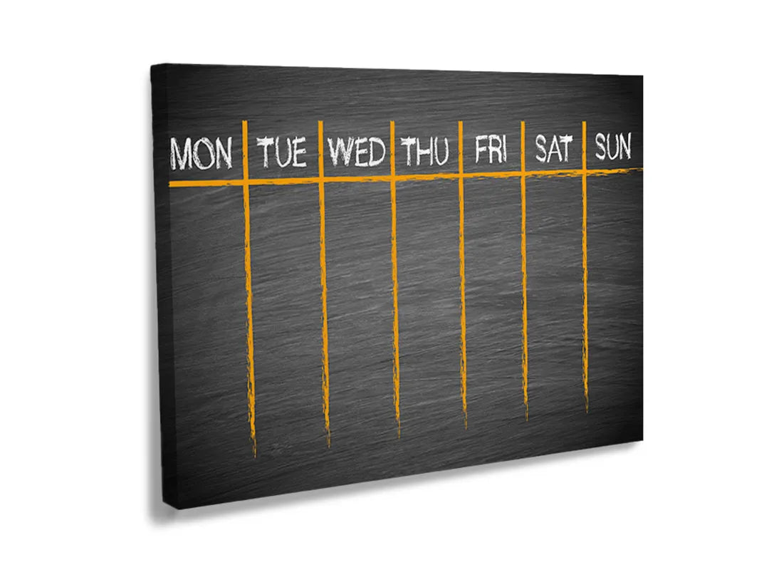 Stijlvol metalen magneetbord met weekplanning voor duurzaam gebruik