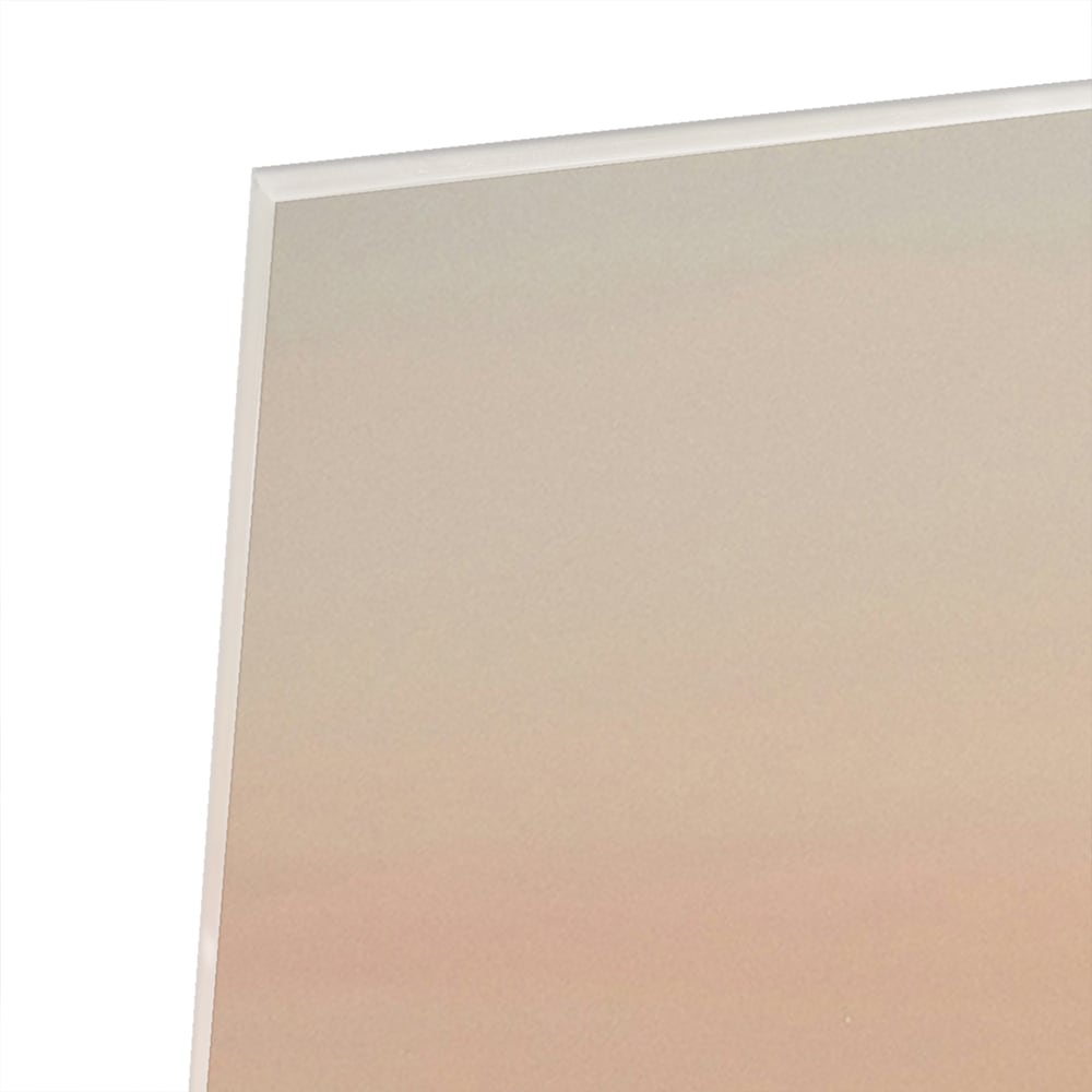 Glazen schilderij van de Empire State Building met een mooie zonsondergang