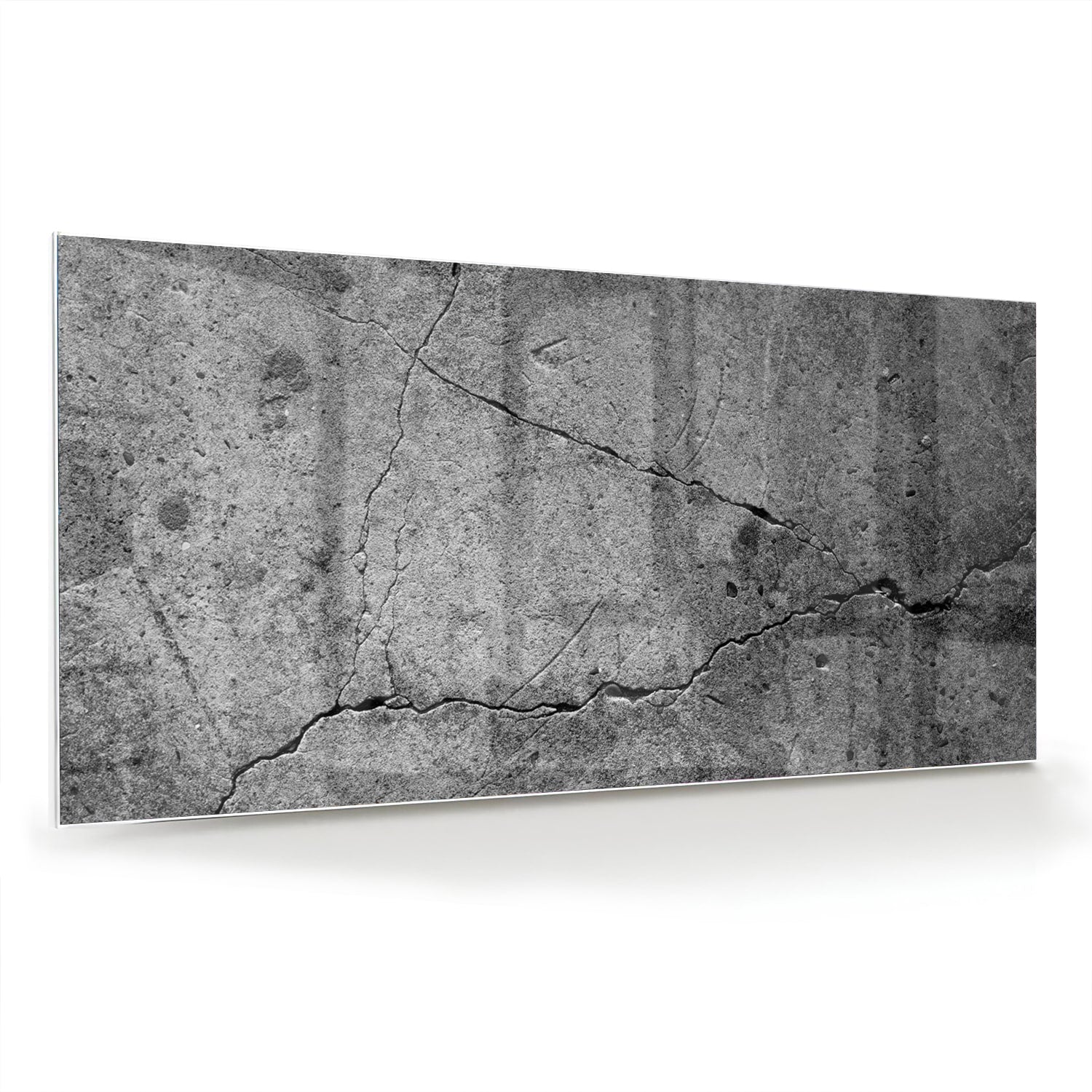 Abstract glazen schilderij met unieke structuur en lijnen.
