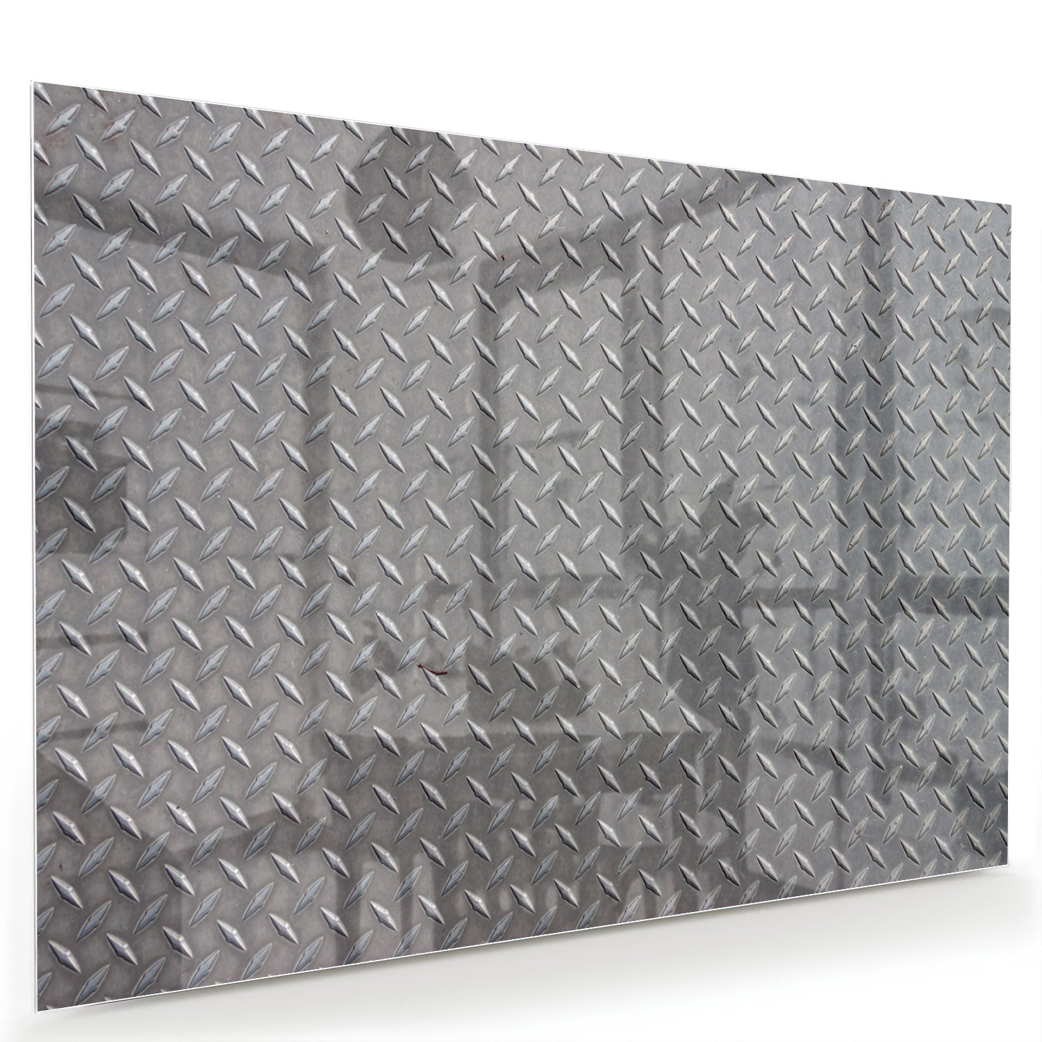 Industrile glazen schilderij met ruitpatroon aan de muur in een modern interieur.