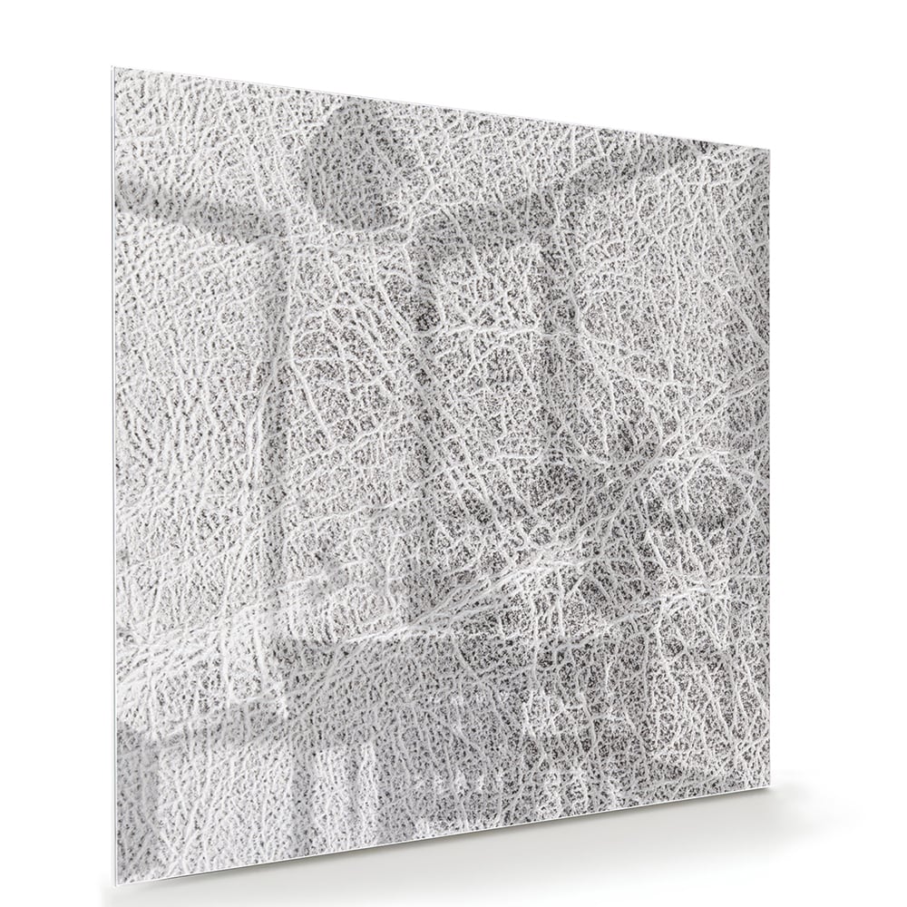 Een abstract glazen schilderij met lijnen, perfect voor moderne interieurs.