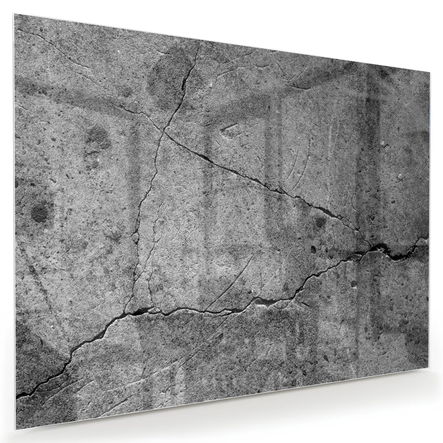 Abstract glazen schilderij met unieke structuur en lijnen.
