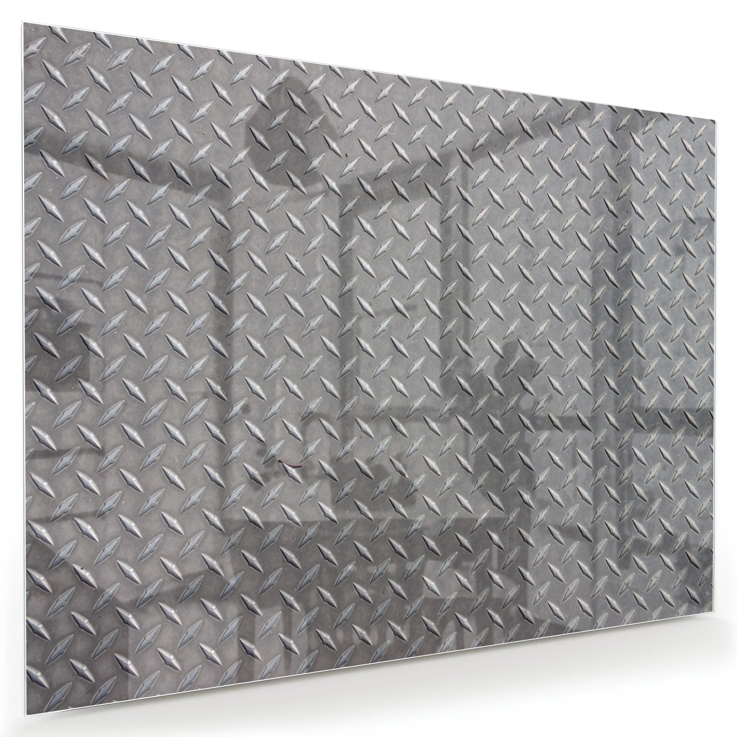 Industrile glazen schilderij met ruitpatroon aan de muur in een modern interieur.